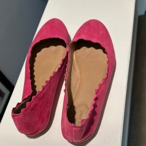 Elegant Pink Suede Women's Loafers